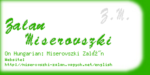 zalan miserovszki business card